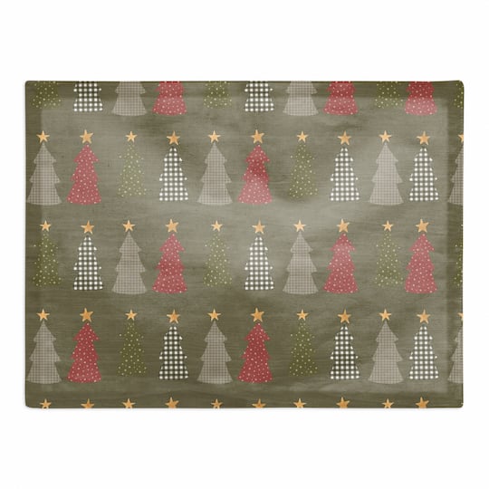 Green Tree Pattern Cotton Twill Placemat
